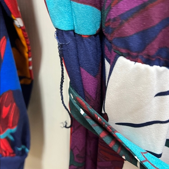 ELLOQUII | Printed Kimono L/S maxi dress faux wrap BEAUTIFUL! Sz 14 & 16 - Picture 9 of 9